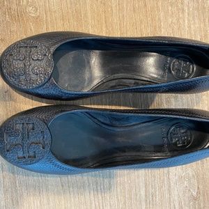 Tory Burch Black Wedges